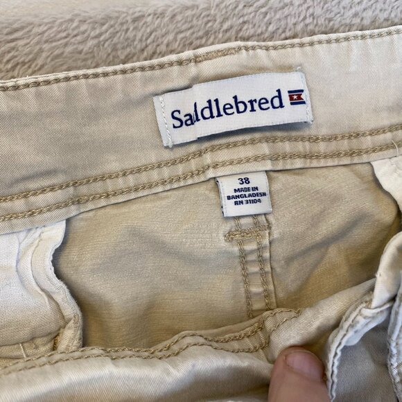 Saddlebred Mens Shorts Bundle 38W Cargo & Flat Front Beige Cotton Blend - Picture 10 of 13